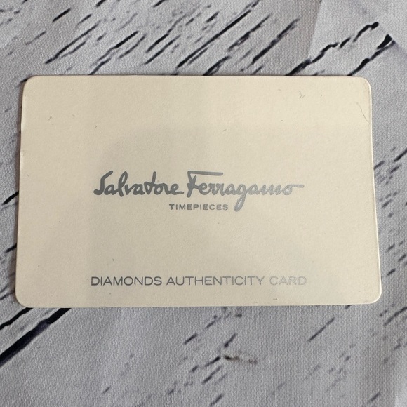 NIB SALVATORE FERRAGAMO PURPLE LEATHER 8 VS G DIAMOND MOTHER OF PEARL WATCH 32MM - Picture 14 of 16